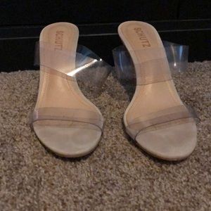 Schutz clear sandals